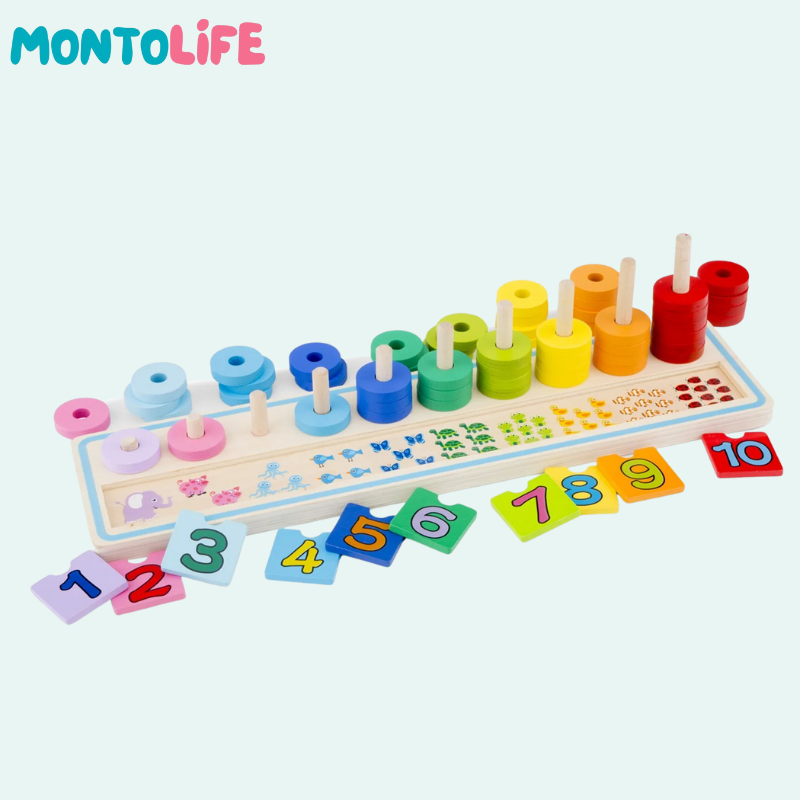 Wooden Counting Game – Educational Math Learning Toy