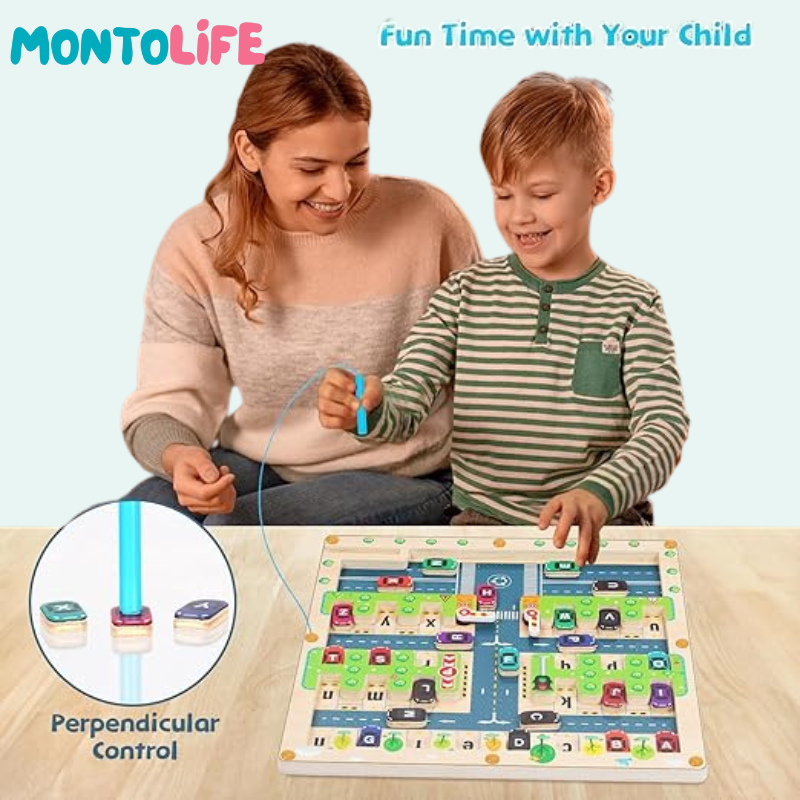 Trace-n-Park Learning Track – Fun Puzzle for Letter Recognition