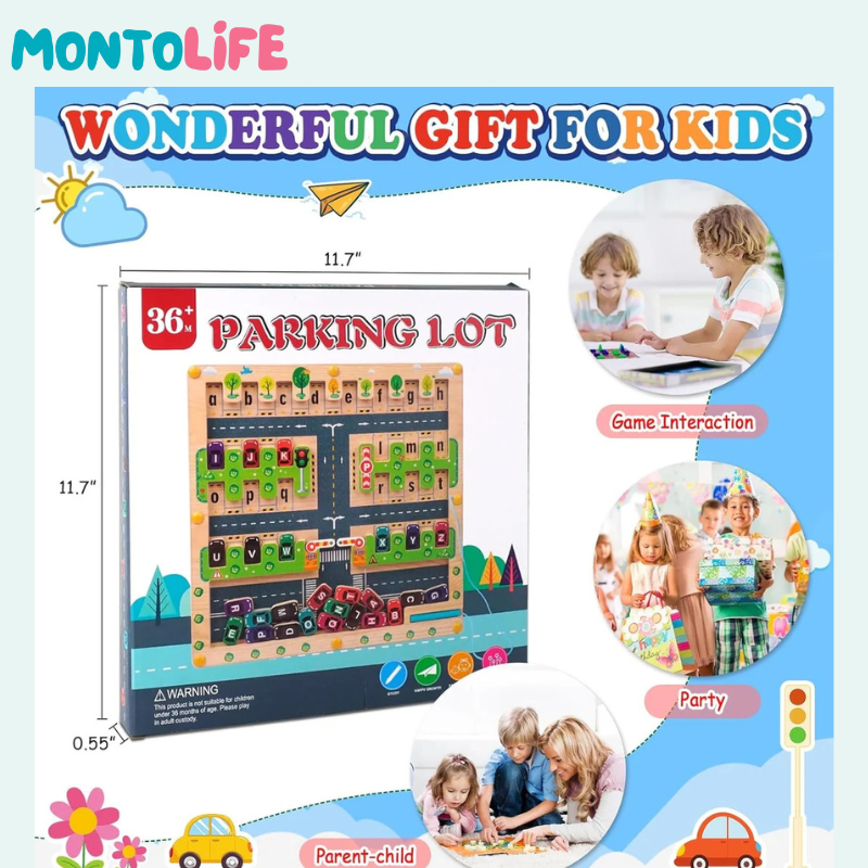 Trace-n-Park Learning Track – Fun Puzzle for Letter Recognition