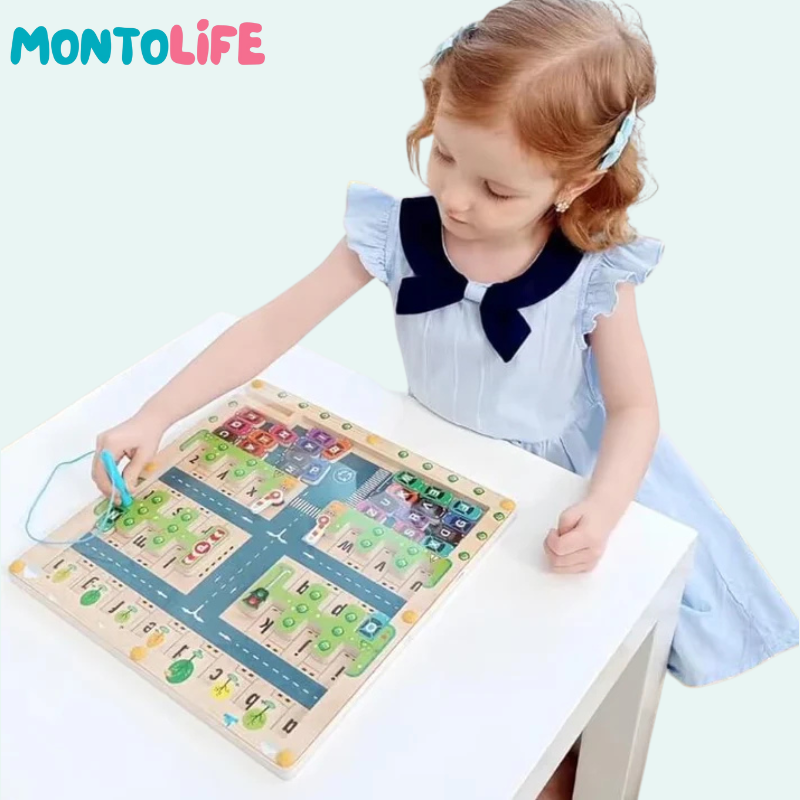 Trace-n-Park Learning Track – Fun Puzzle for Letter Recognition