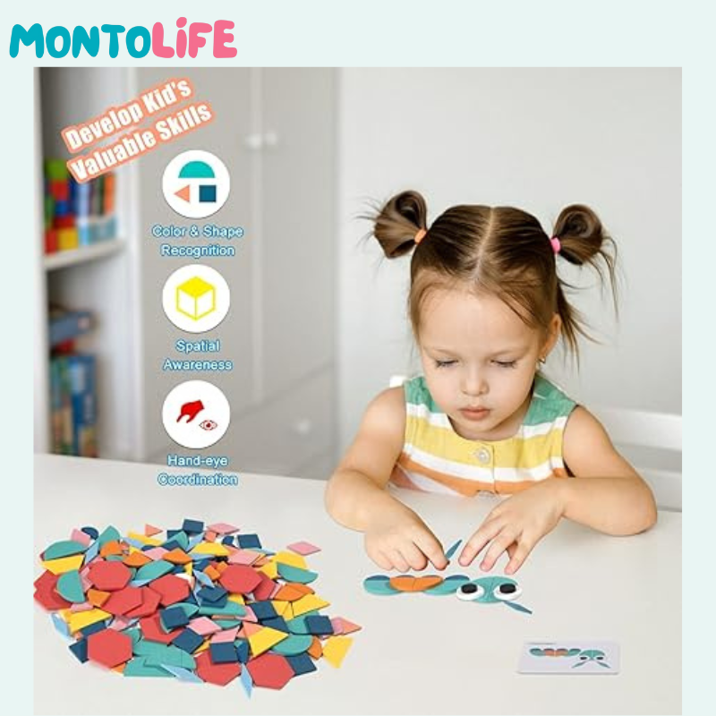 Shape Matching Puzzle – Educational Wooden Toy