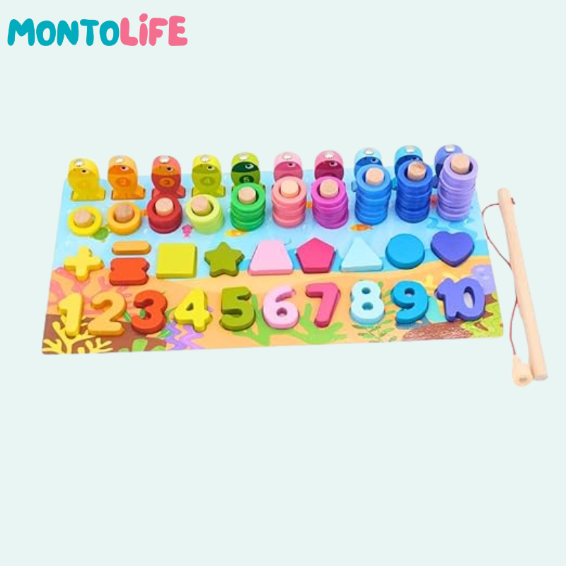 Wooden Math Activity Board - Boost Focus, Logic & Math Skills