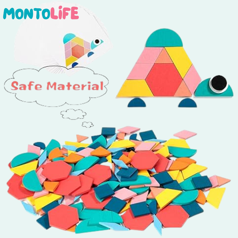 Shape Matching Puzzle – Educational Wooden Toy