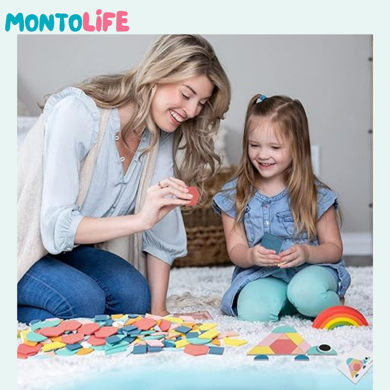 Shape Matching Puzzle – Educational Wooden Toy