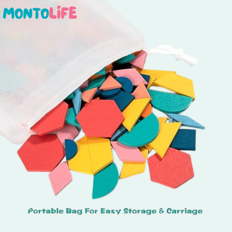 Shape Matching Puzzle – Educational Wooden Toy