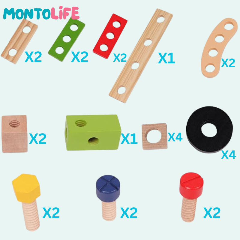 Wooden Tool Set – Educational Construction Toy for Hands-On Learning & Creativity