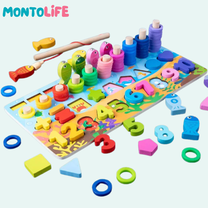 Wooden Math Activity Board - Boost Focus, Logic & Math Skills