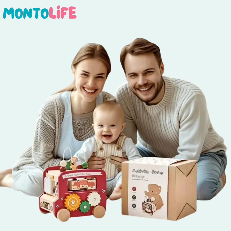 Safari Adventure Learning Bus – Educational Wooden Toy