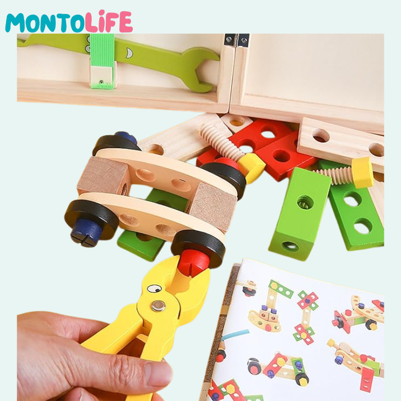 Wooden Tool Set – Educational Construction Toy for Hands-On Learning & Creativity