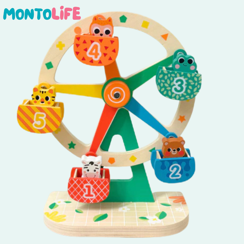 Wooden Ferris Wheel – Charming Spinning Toy for Creative Play