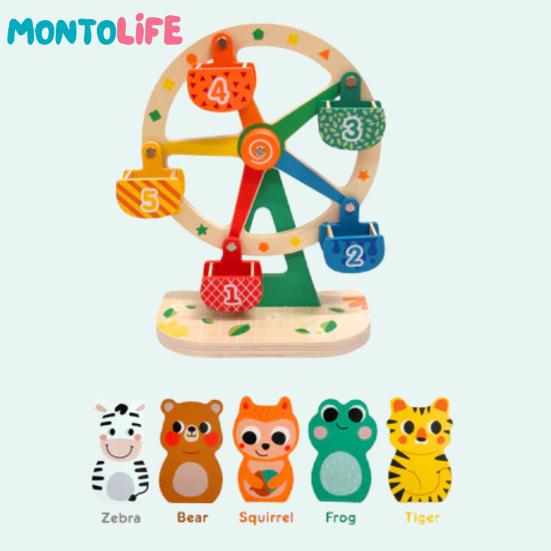 Wooden Ferris Wheel – Charming Spinning Toy for Creative Play