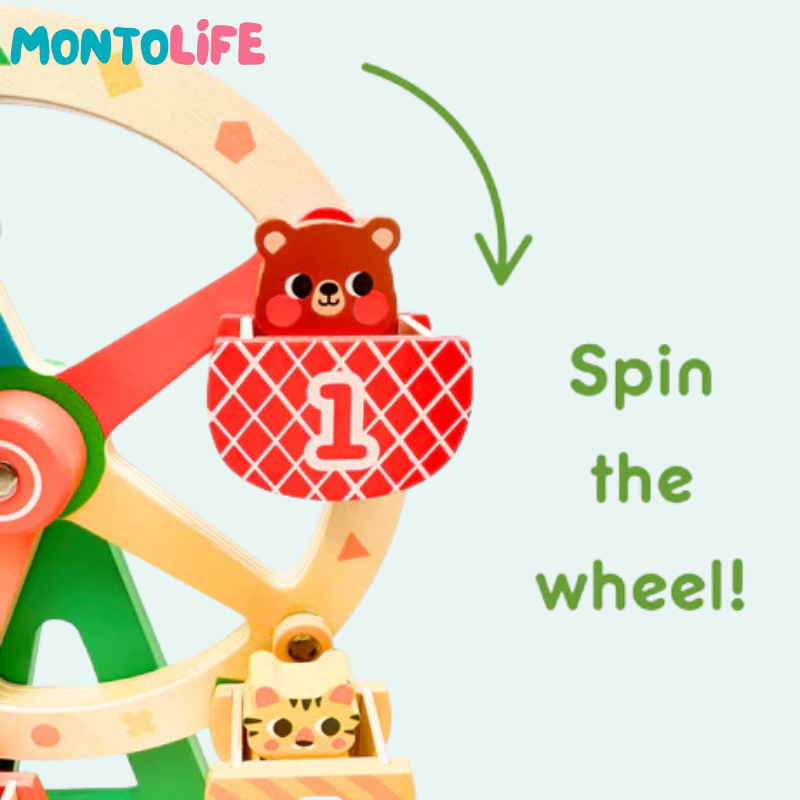 Wooden Ferris Wheel – Charming Spinning Toy for Creative Play