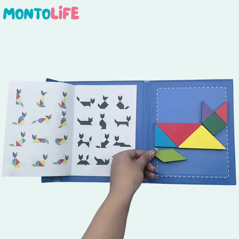 Logic Puzzle Book – Magnetic Tangram Learning Adventure