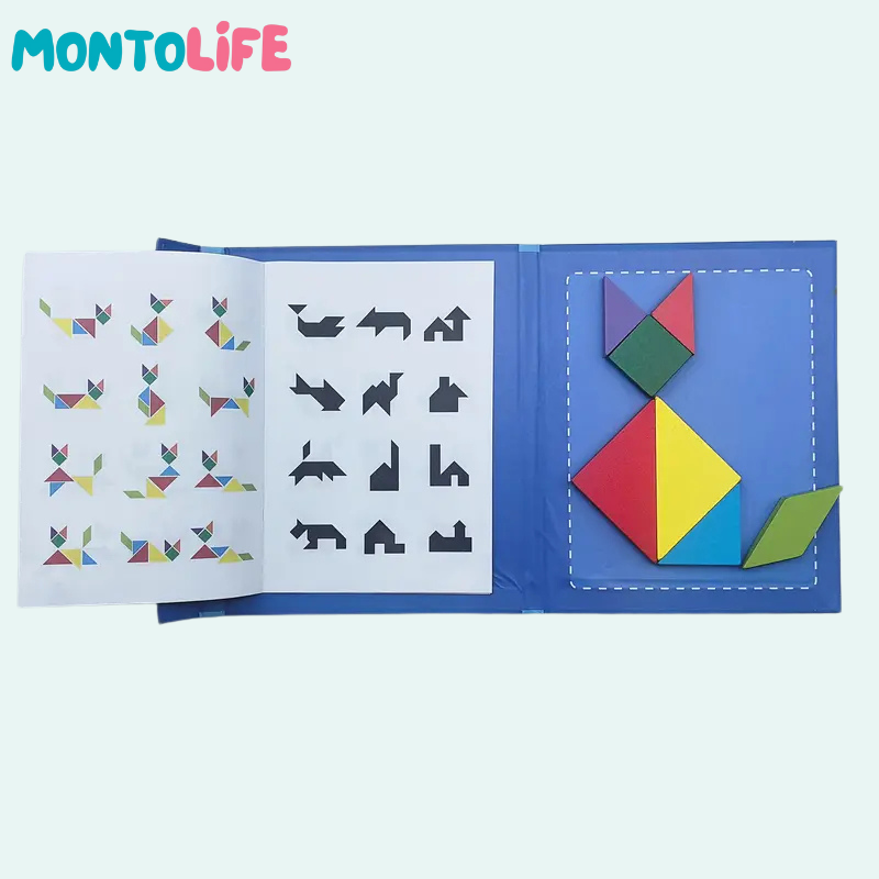 Logic Puzzle Book – Magnetic Tangram Learning Adventure