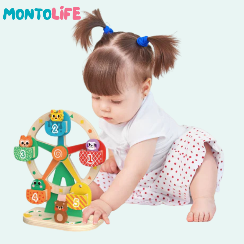 Wooden Ferris Wheel – Charming Spinning Toy for Creative Play