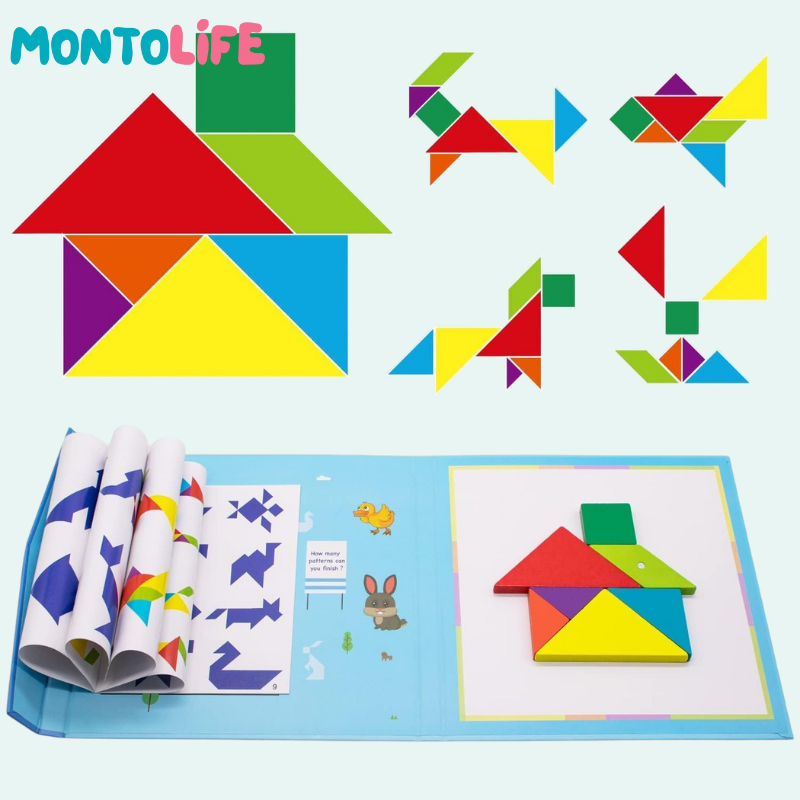Logic Puzzle Book – Magnetic Tangram Learning Adventure