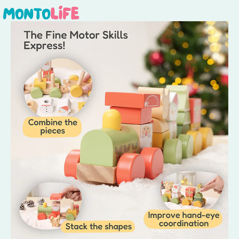 Christmas Brain Boost Train – Festive Educational Toy for Holiday Learning & Creative Play