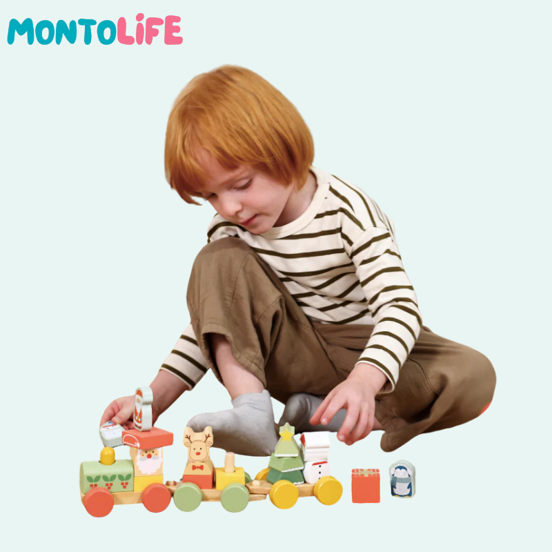 Christmas Brain Boost Train – Festive Educational Toy for Holiday Learning & Creative Play