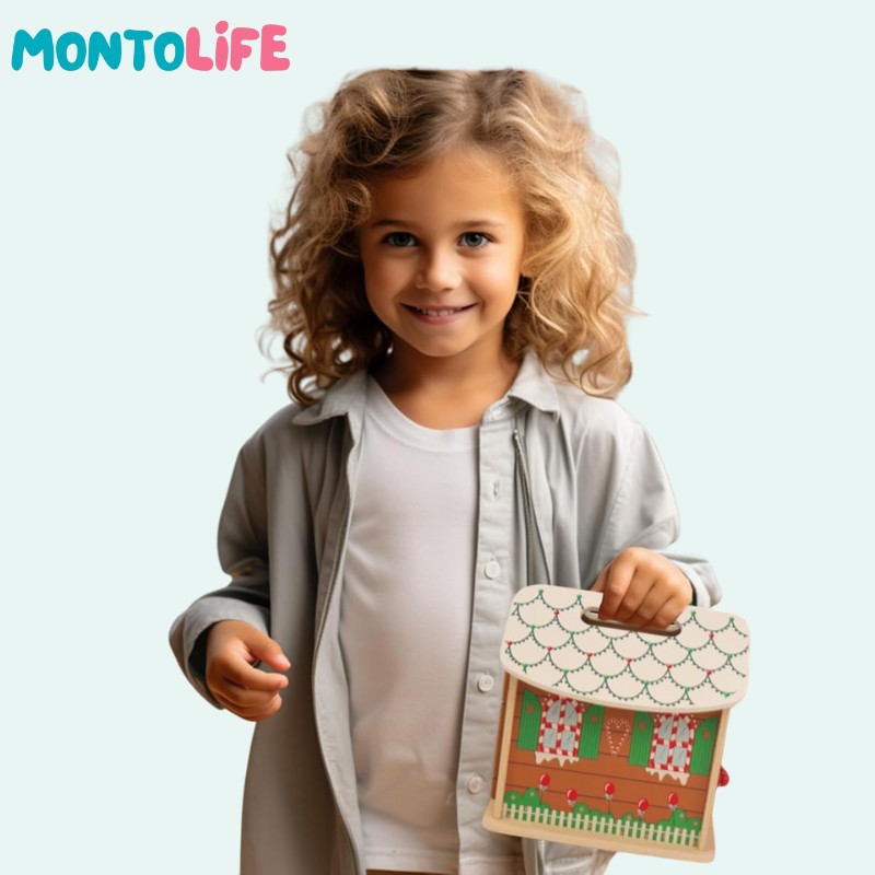 Wooden Dollhouse – Festive Learning & Creative Playset