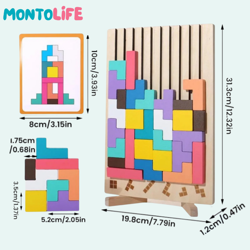 Wooden Brain Blocks – Spark Logical Thinking & Creativity