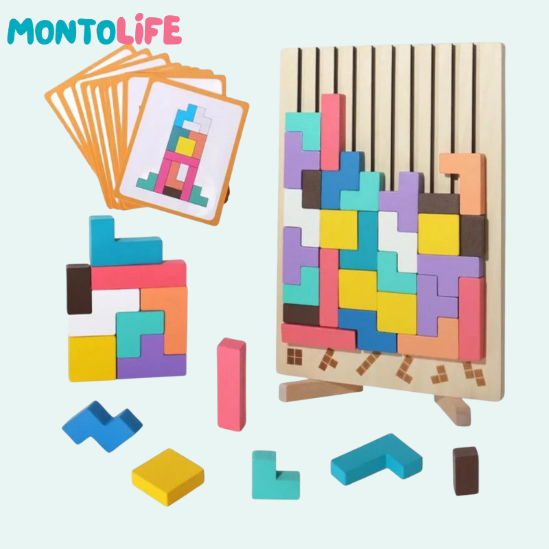 Wooden Brain Blocks – Spark Logical Thinking & Creativity