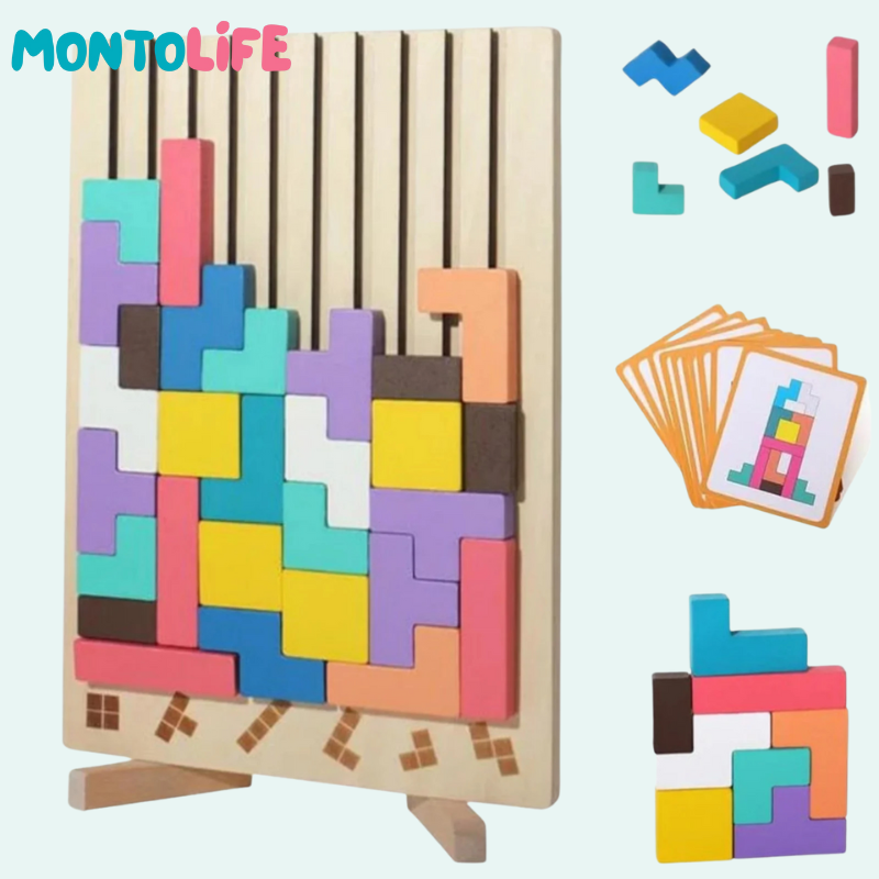 Wooden Brain Blocks – Spark Logical Thinking & Creativity