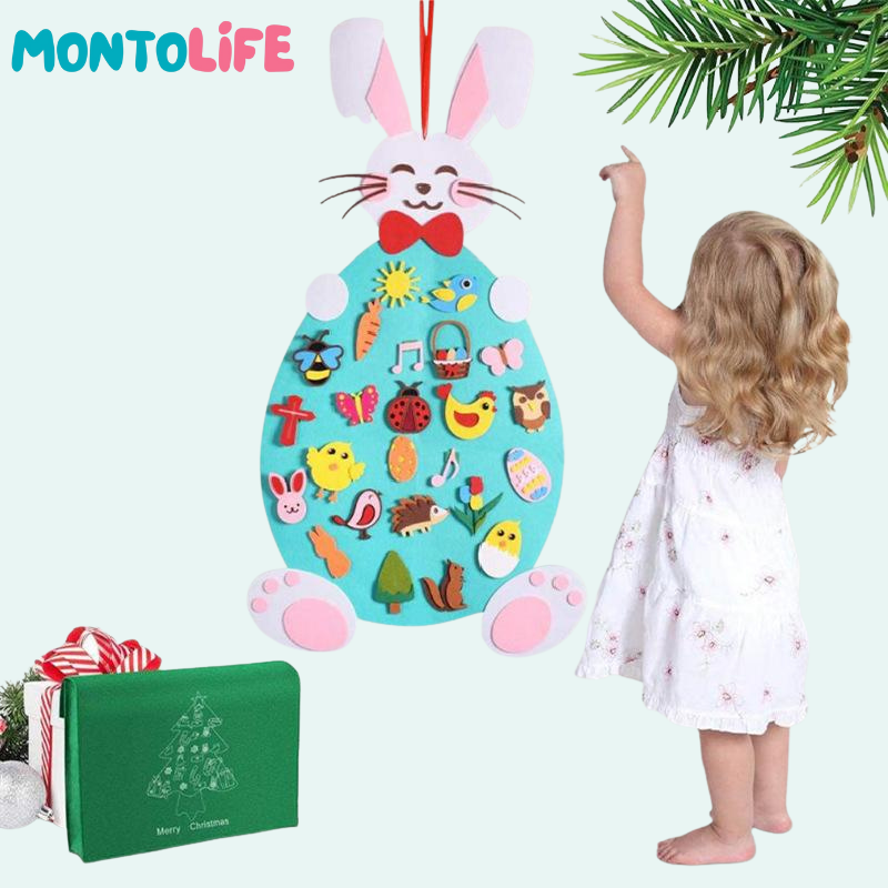 Soft Felt Bunny – Adorable Handcrafted Learning Companion for Kids