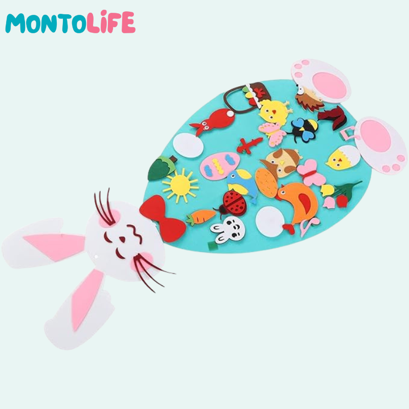 Soft Felt Bunny – Adorable Handcrafted Learning Companion for Kids