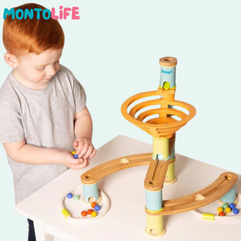 Bamboo Marble Run – Sustainable Wooden STEM Playset