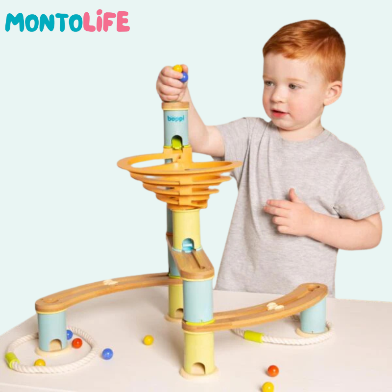 Bamboo Marble Run – Sustainable Wooden STEM Playset