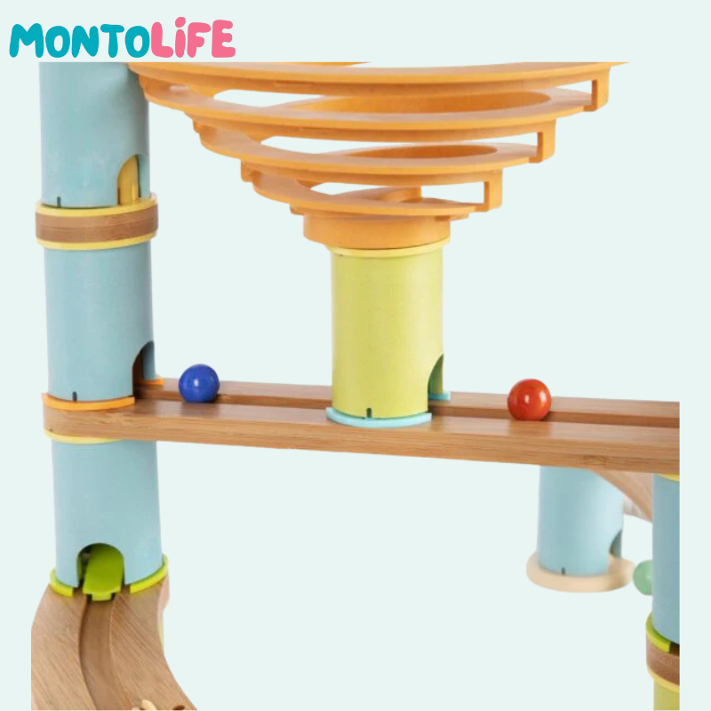 Bamboo Marble Run – Sustainable Wooden STEM Playset