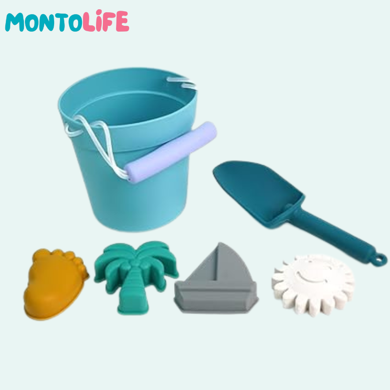 Soft Silicone Beach Play Kit - Sustainable Fun for Little Beach Explorers
