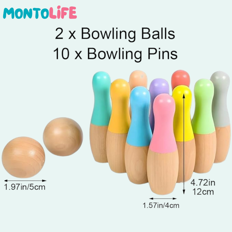 Wooden Bowling Kit – Active Learning Through Play