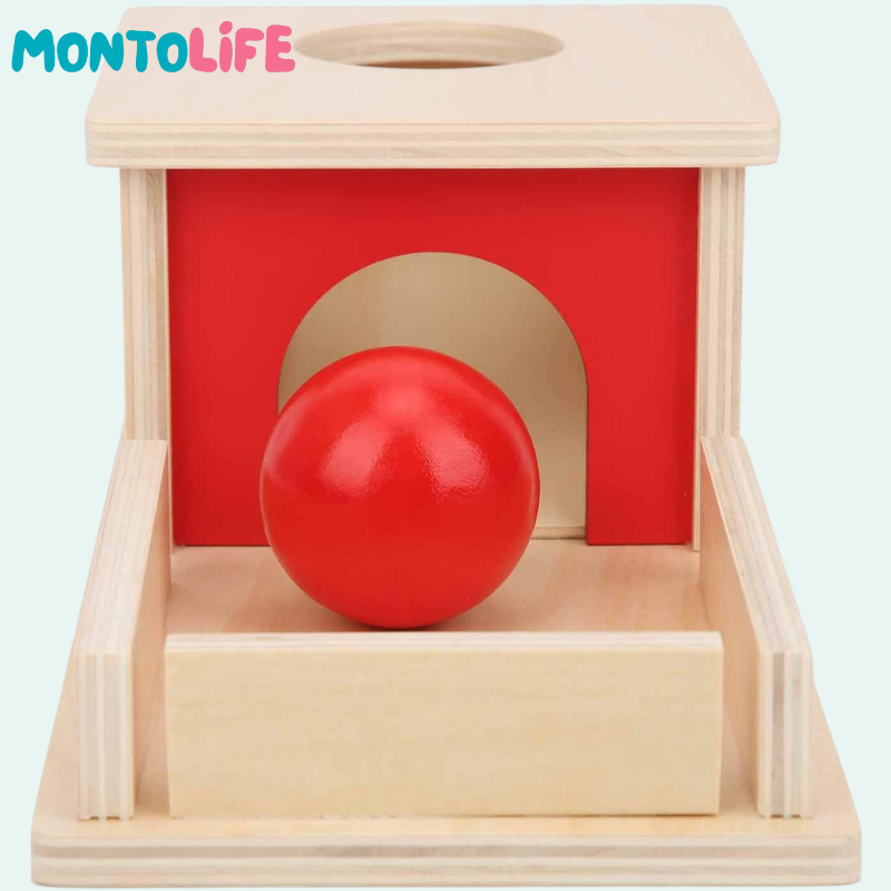 Peek-a-Boo Learning Box – Wooden Object Permanence Development Toy