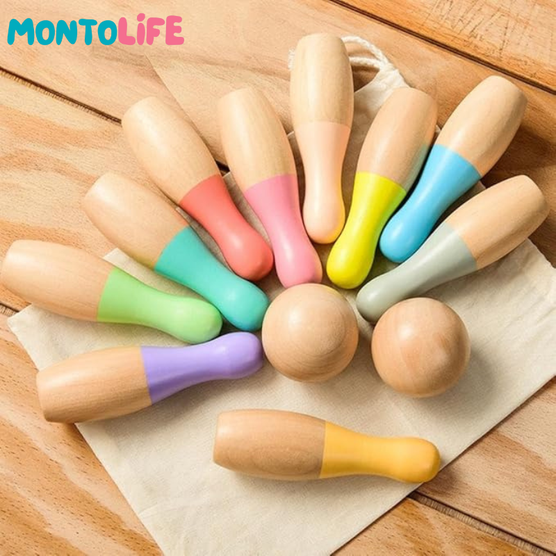 Wooden Bowling Kit – Active Learning Through Play