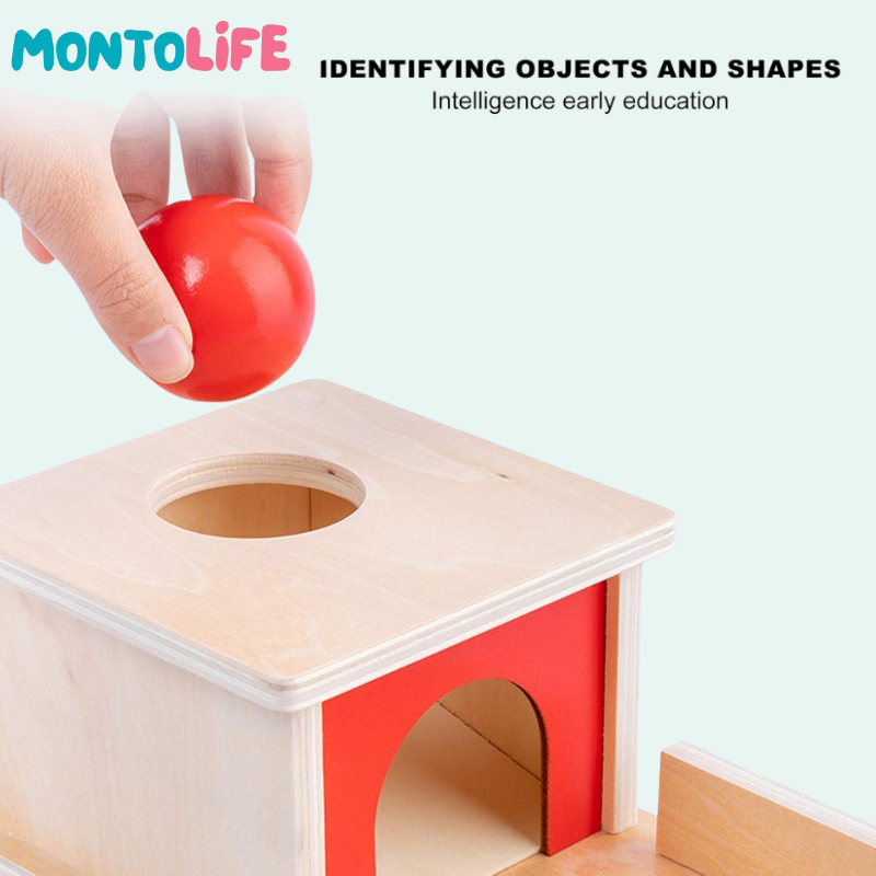 Peek-a-Boo Learning Box – Wooden Object Permanence Development Toy