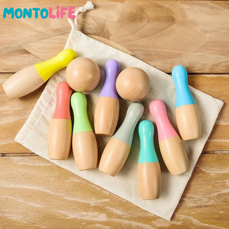 Wooden Bowling Kit – Active Learning Through Play