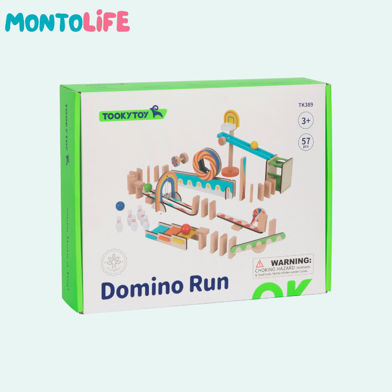 Wooden Domino Track – Creative Chain Reaction STEM Learning Toy
