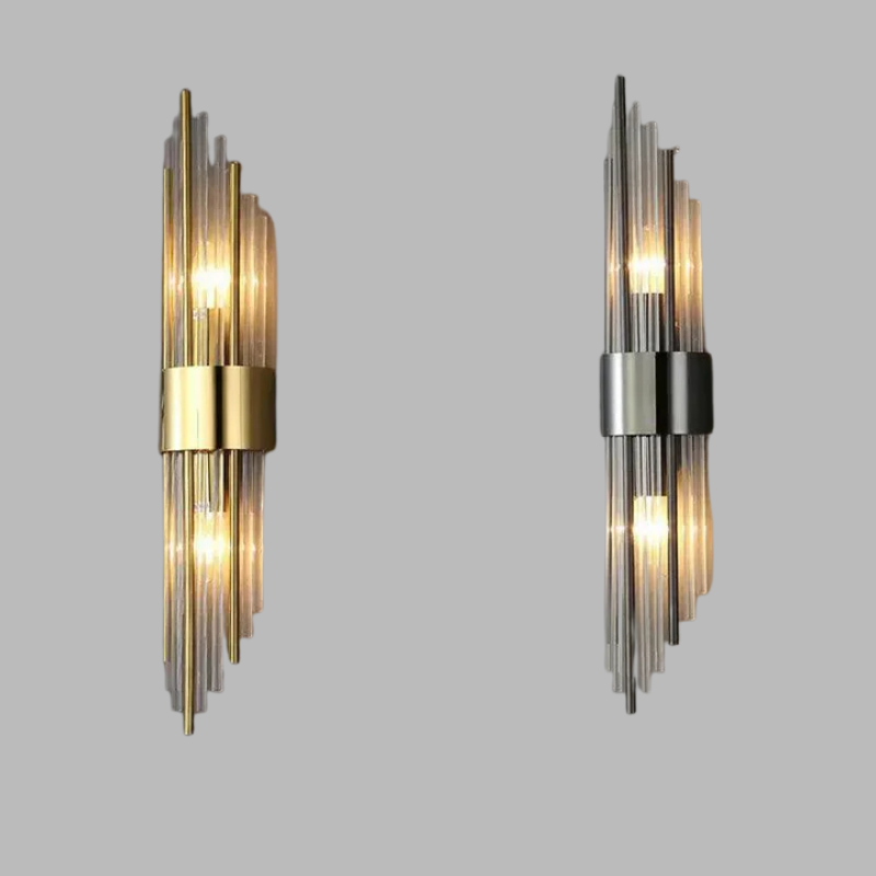 Luxurious Crystal Wall Light – Elegant Golden Accent Illumination