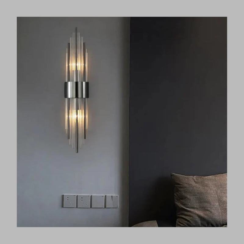 Luxurious Crystal Wall Light – Elegant Golden Accent Illumination