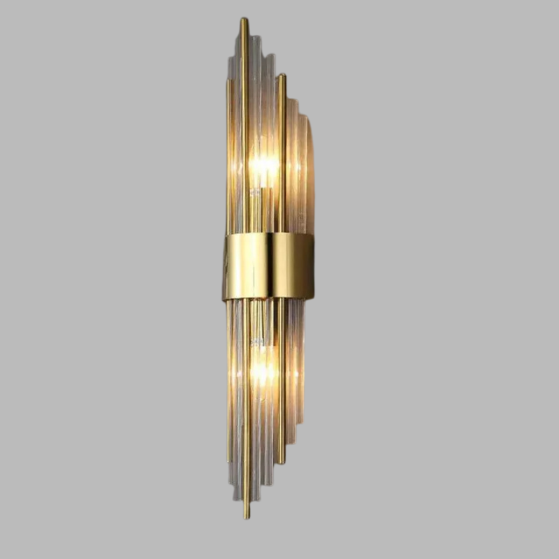 Luxurious Crystal Wall Light – Elegant Golden Accent Illumination