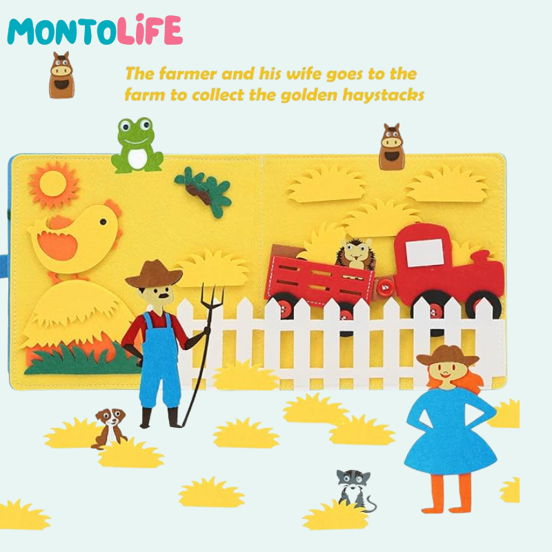 Interactive Farm Book - Sensory Learning Adventure for Little Hands