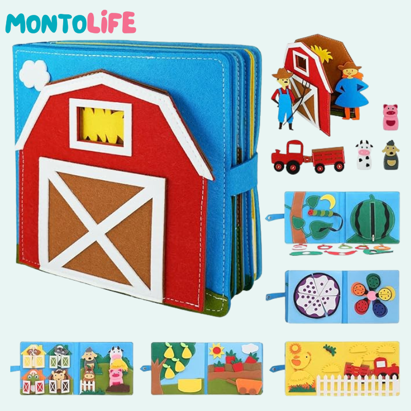 Interactive Farm Book - Sensory Learning Adventure for Little Hands