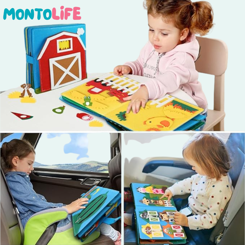 Interactive Farm Book - Sensory Learning Adventure for Little Hands