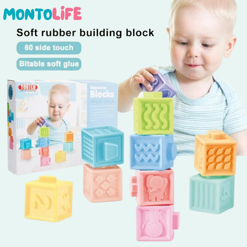 Sensory Squeak Blocks – Soft Educational Playset for Early Learning