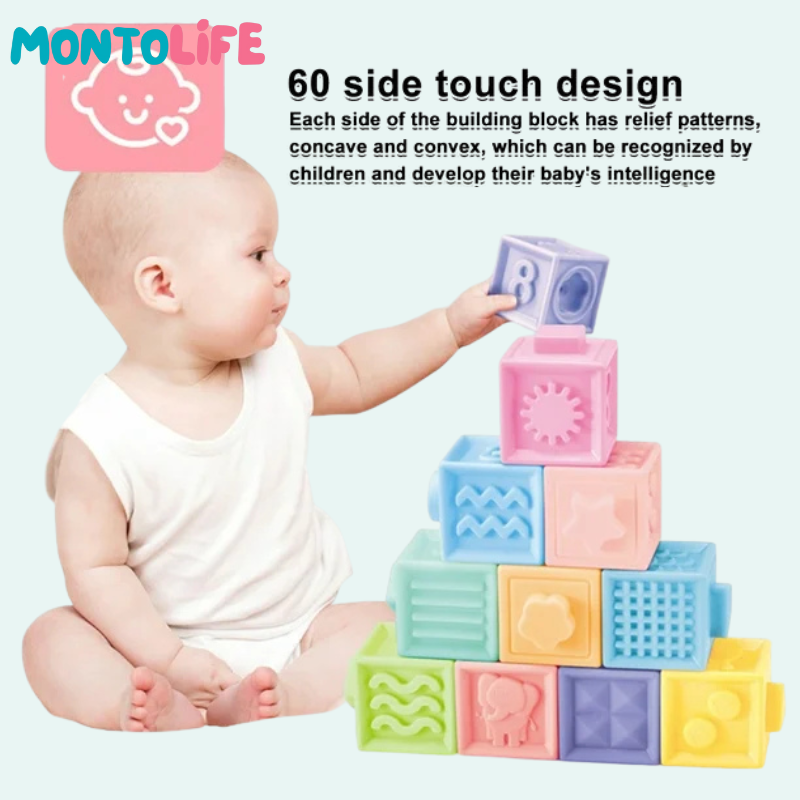 Sensory Squeak Blocks – Soft Educational Playset for Early Learning
