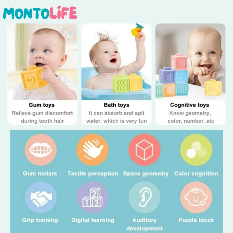 Sensory Squeak Blocks – Soft Educational Playset for Early Learning