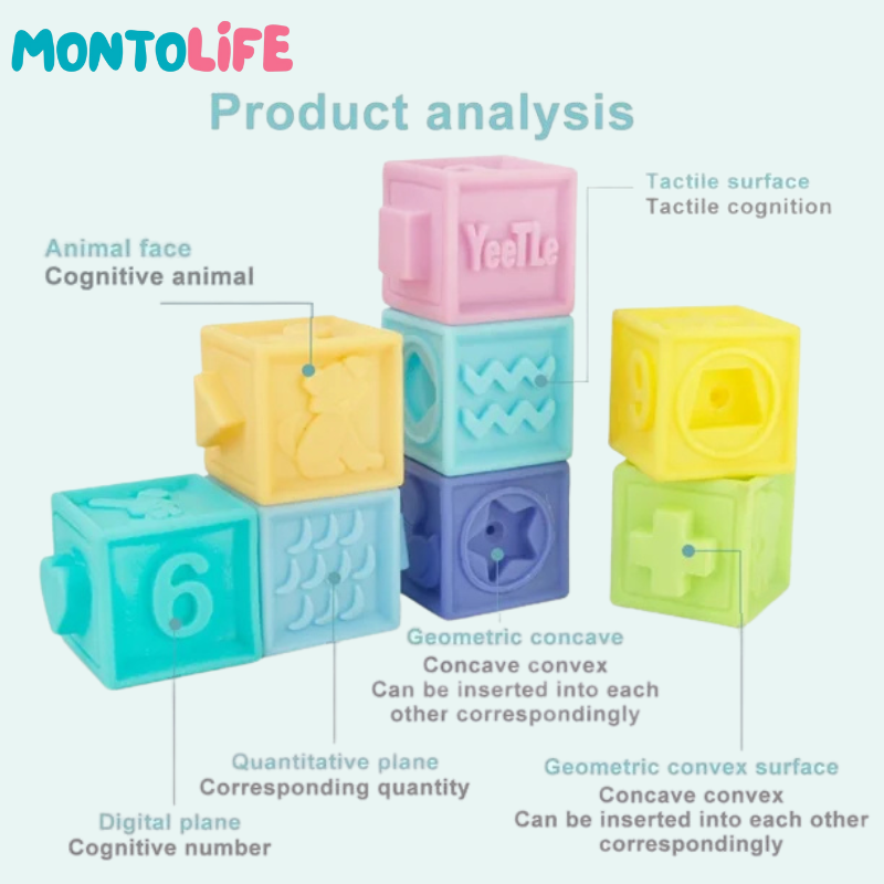Sensory Squeak Blocks – Soft Educational Playset for Early Learning