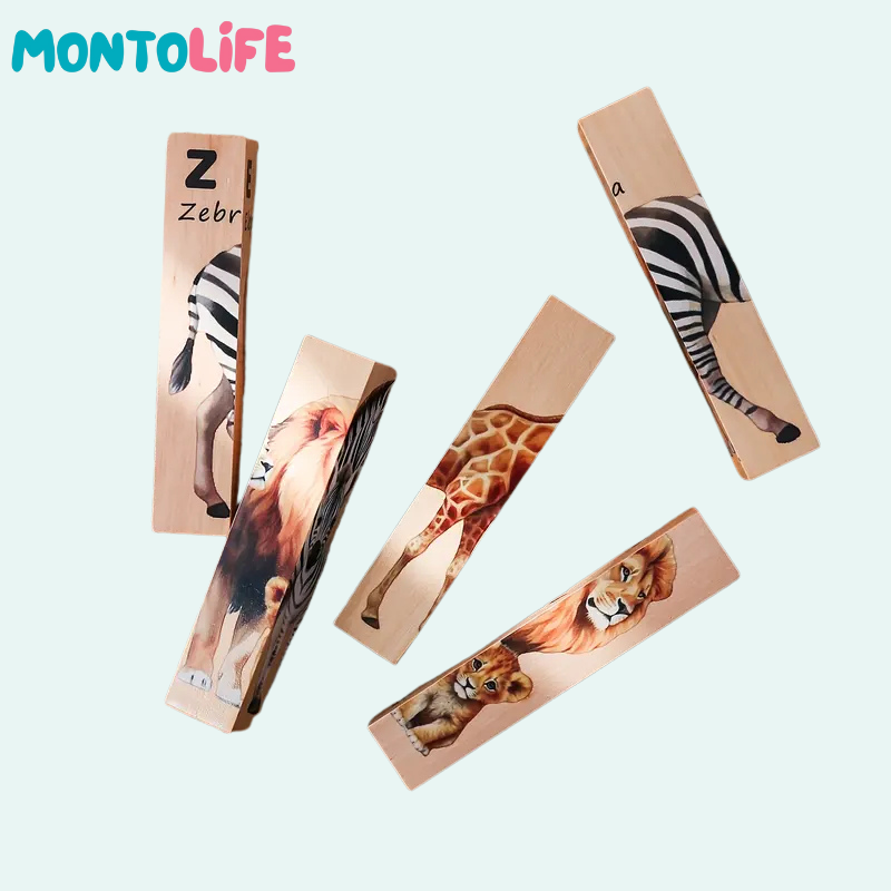 Spin & Match Learning Puzzle – Interactive Wooden Educational Toy for Kids
