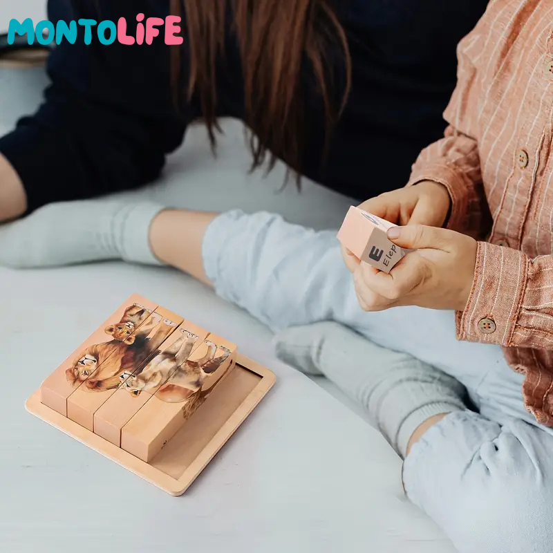 Spin & Match Learning Puzzle – Interactive Wooden Educational Toy for Kids